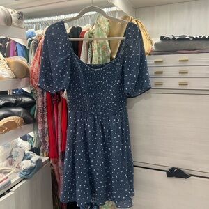Blue polka dot Abercrombie dress